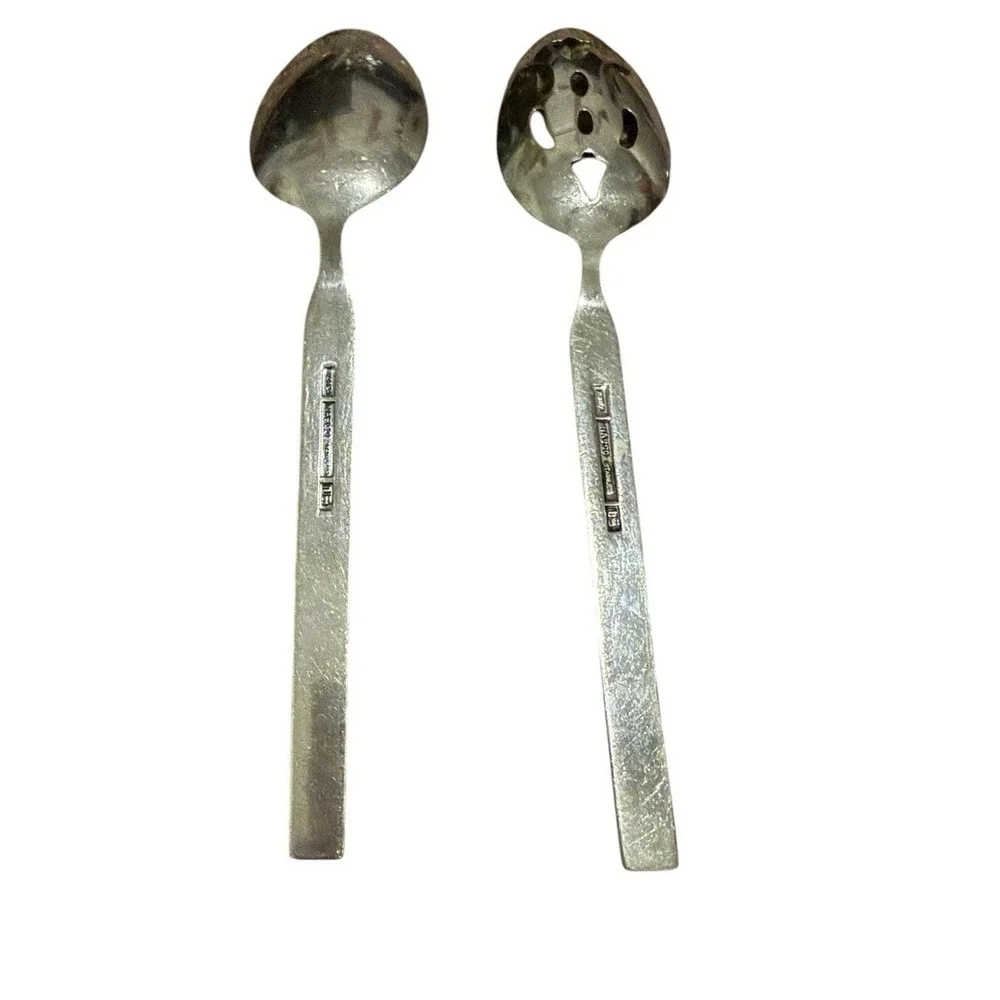 Vintage Nasco Kashmir Greta Flatware Serving Spoons